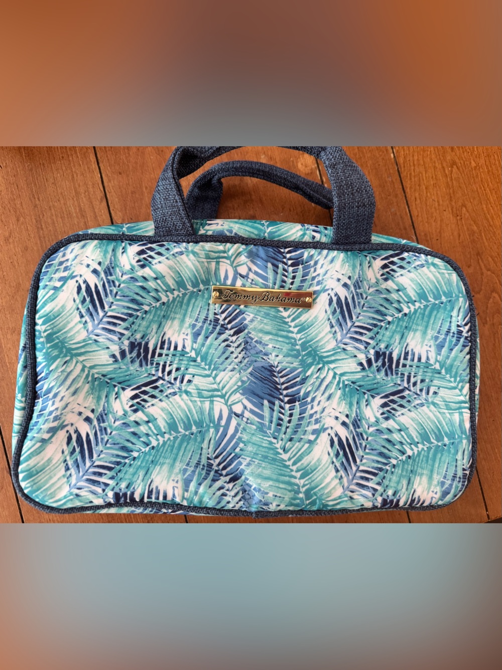 Tommy Bahama Green & Blue Palms, Cosmetic Makeup Travel Toiletry Organizer Bag